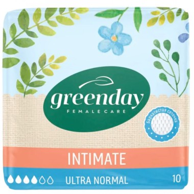 Прокладки Green day 10шт Ultra Normal Dry Intimate 10шт — Городок мастеров